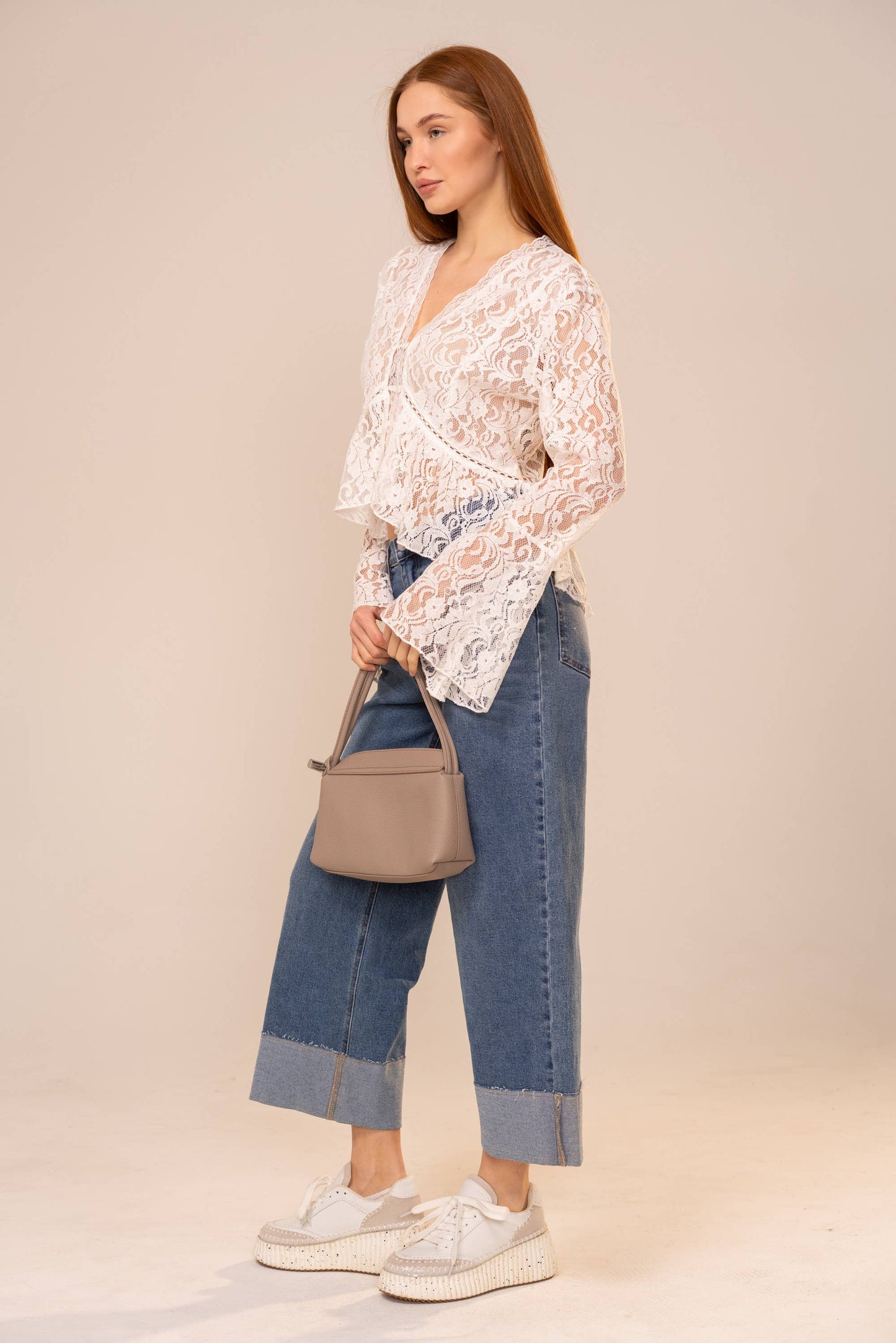 Prairie Angel Peplum Lace Blouse