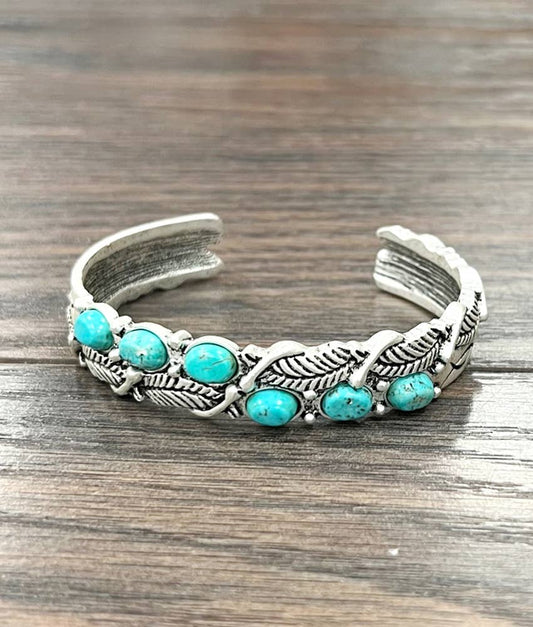 Emmeshed Turquoise Cuff Bracelet