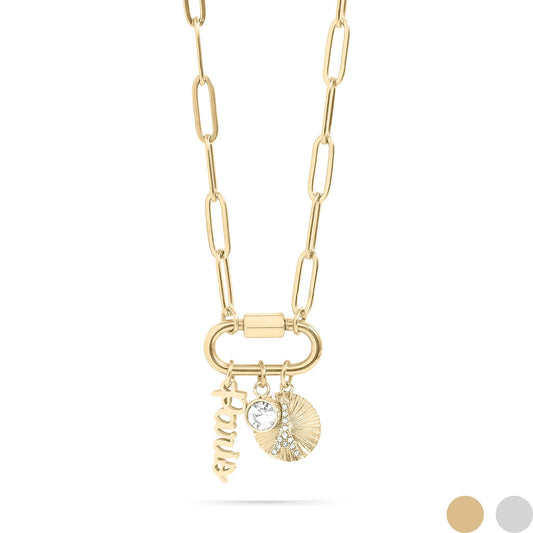 18K Gold PVD Stainless Steel Paris Carabiner Charm Necklace