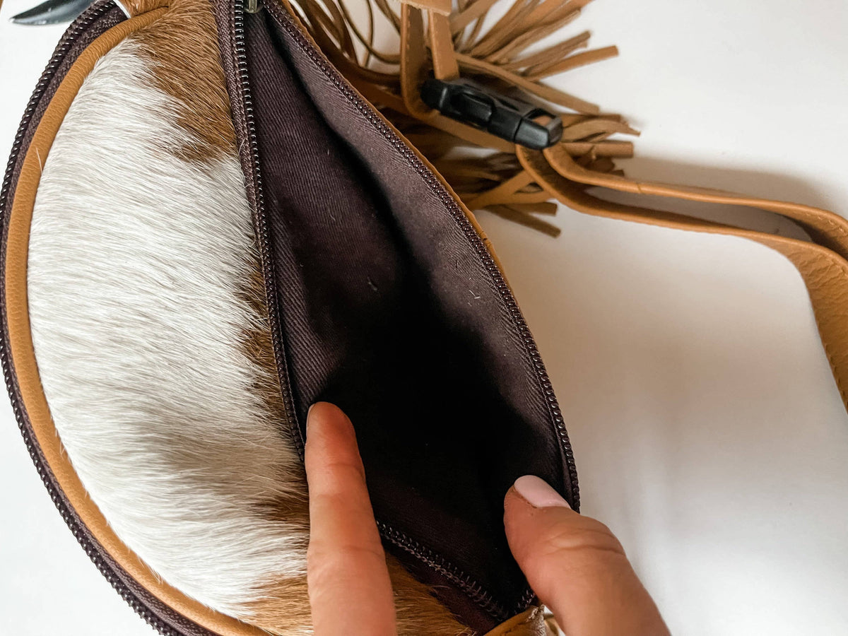 Cowhide Concert Waist Bag