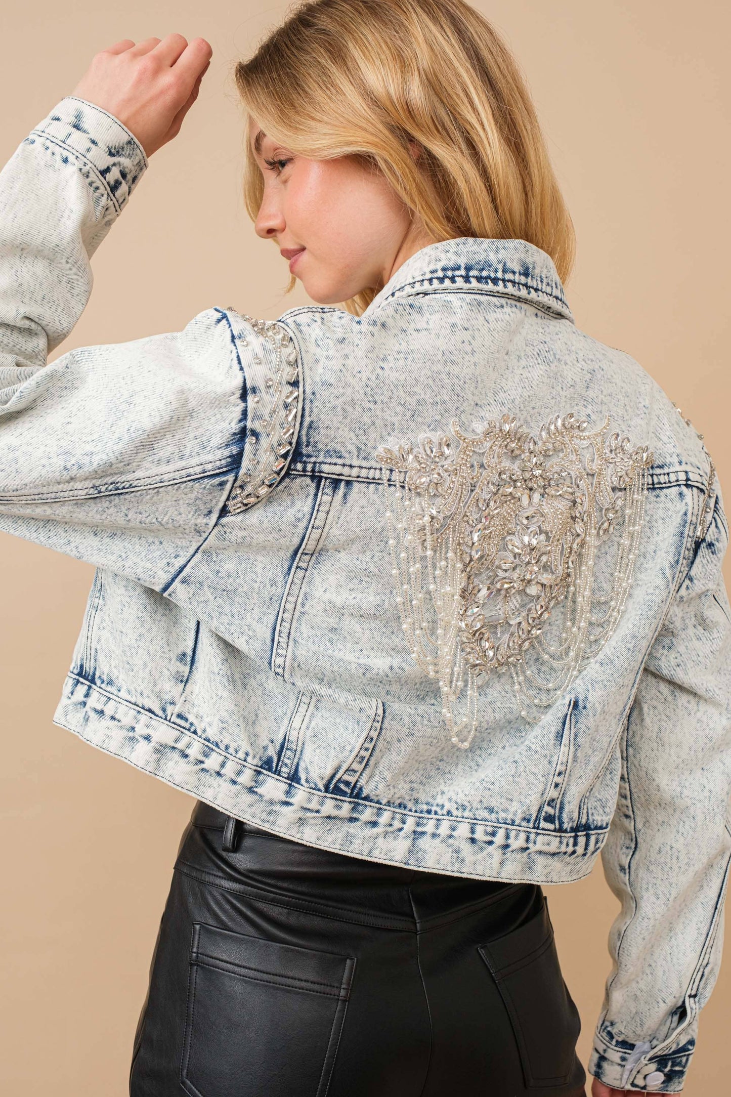 Rhinestone Rodeo Beaded Denim Jacket