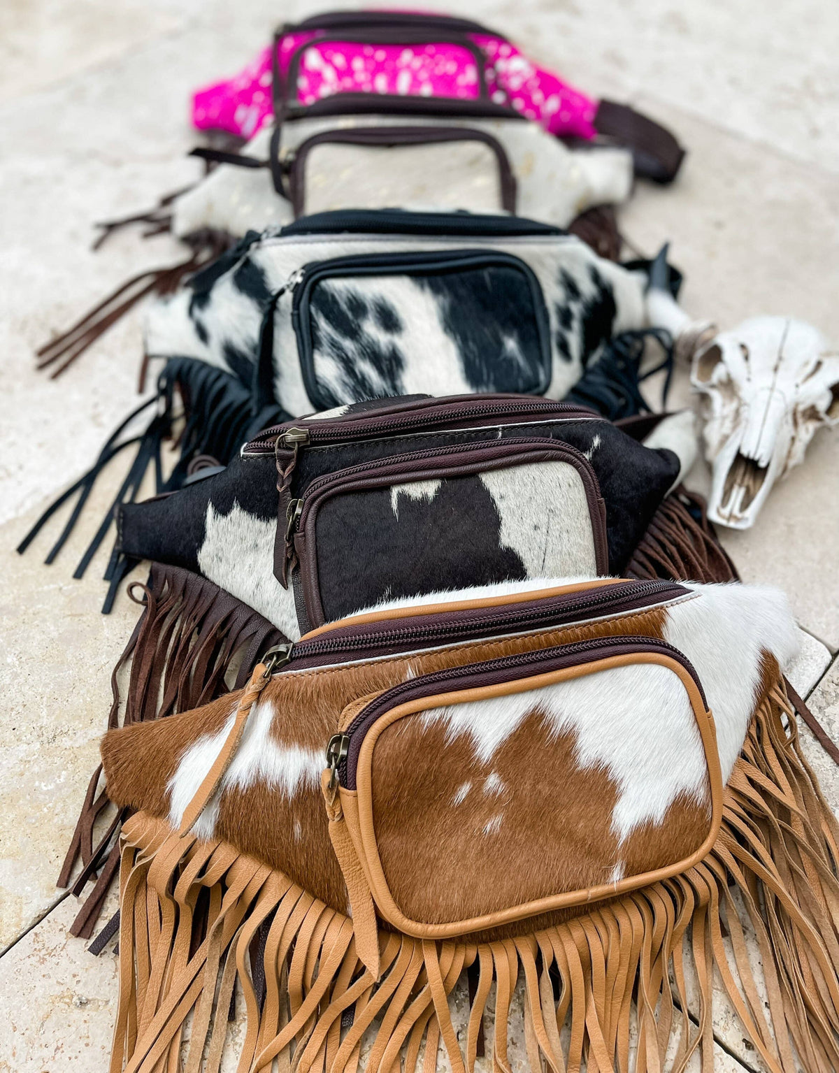 Cowhide Concert Waist Bag