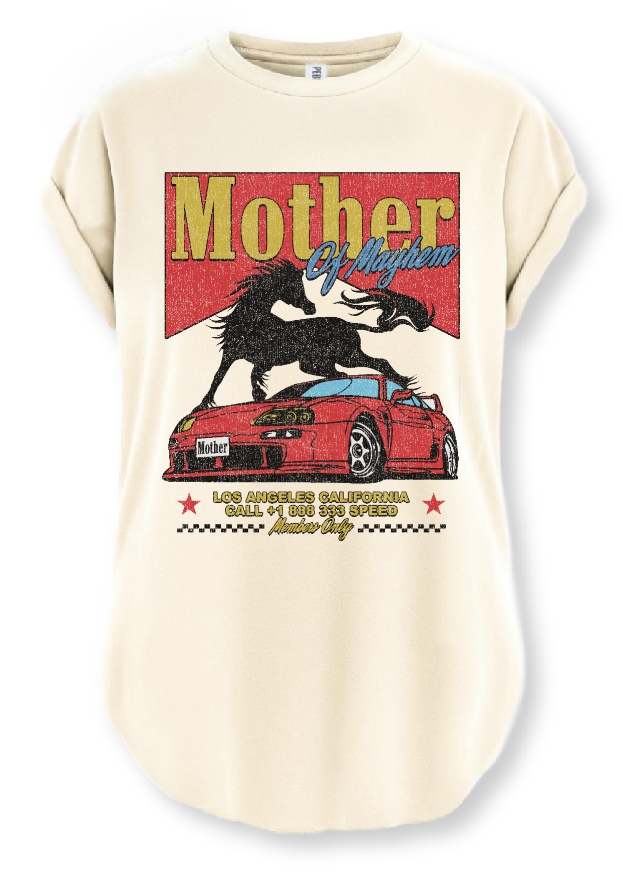 VINTAGE MOTHER OF MAYHEM SIDE SLIT TEE