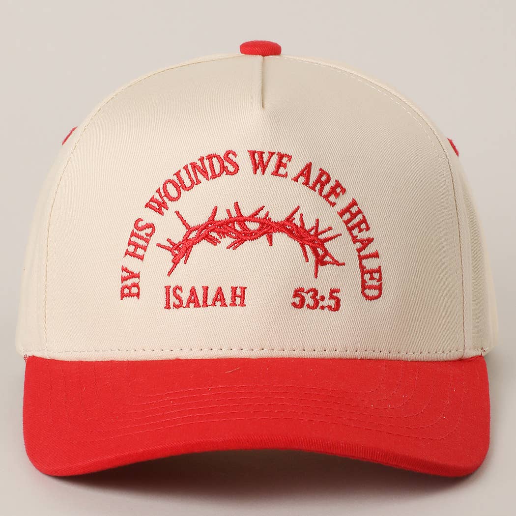 BY HIS WOUNDS WE ARE HEALED Trucker Hat