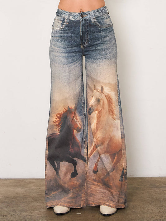 Wild Horses Print Jeans **Coming July**