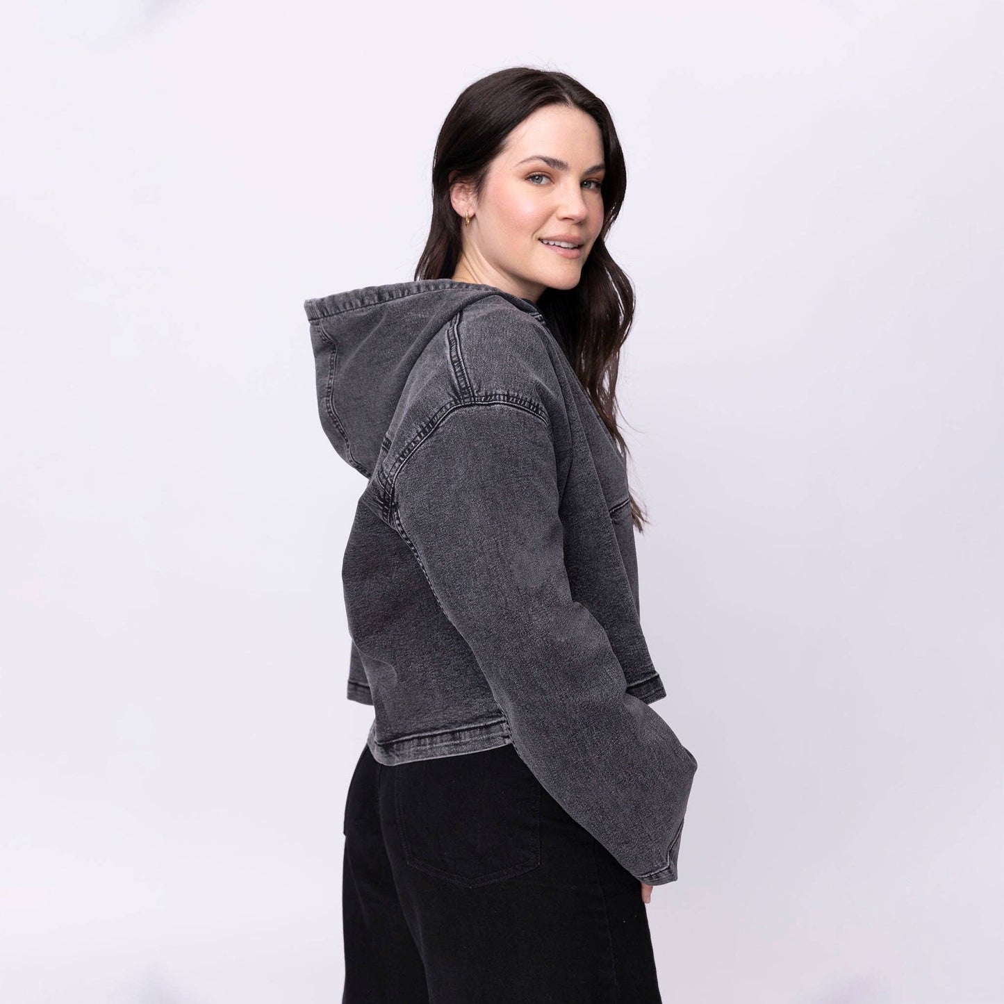 Vintage Washed Redeemed Denim Hoodie