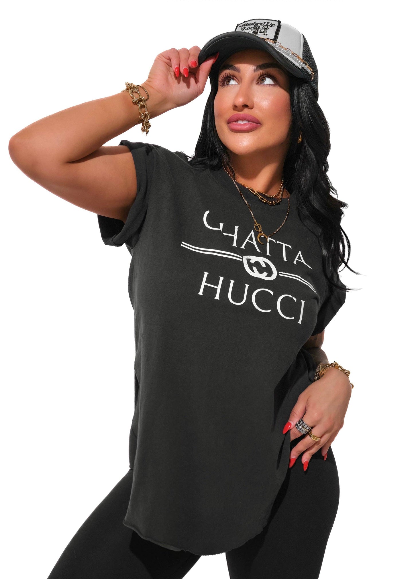 CHATTA HUCCI SIDE SLIT TEE