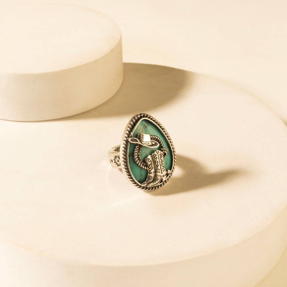 High Noon Hat Ring in Turquoise