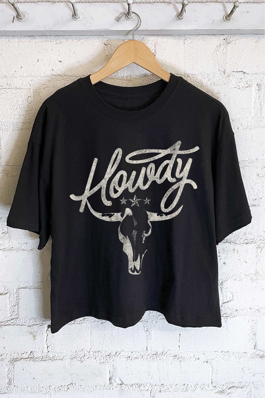 HOWDY GRAPHIC CROP TOP