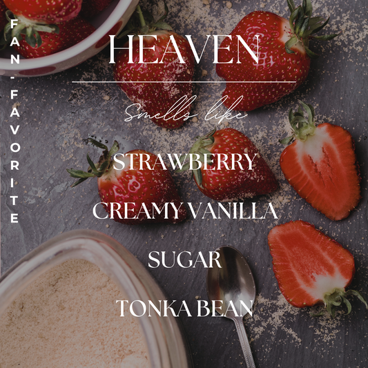 Heaven | Pink Sugar & Vanilla | 9 oz. Clear Jar Soy Candle