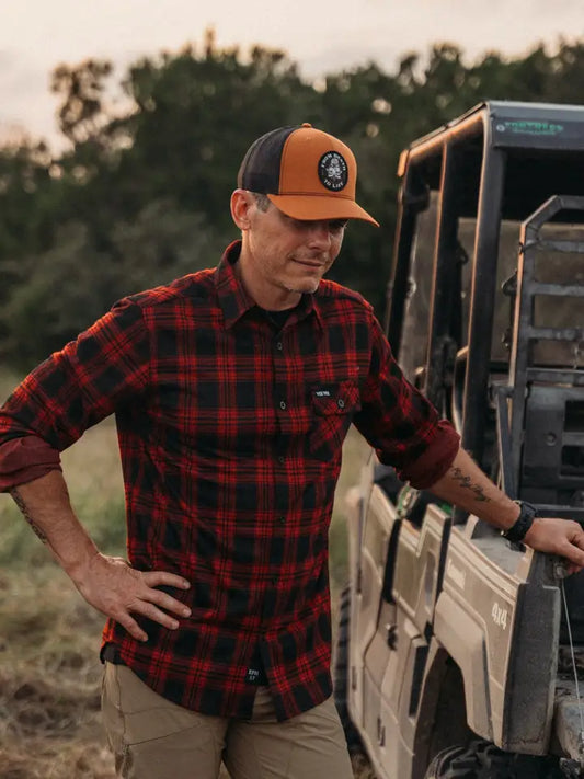 Yee Yee Red Plaid Stretch Flannel