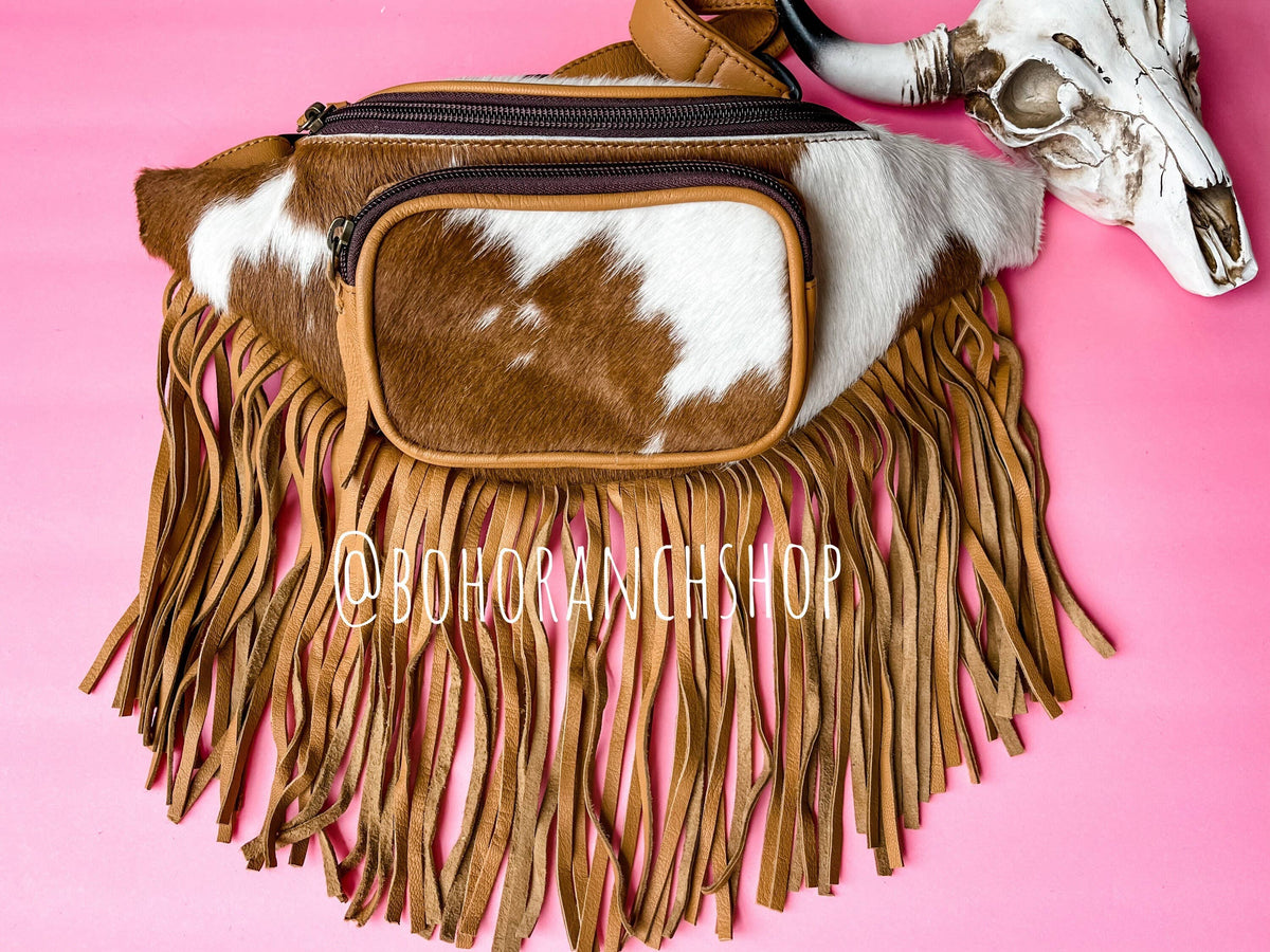 Cowhide Concert Waist Bag