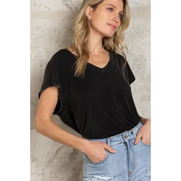 Oversized V Neck Top