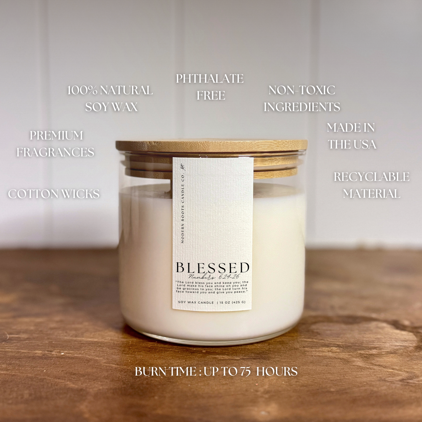 Blessed | Black Berries & Vanilla | 15 oz. Soy Wax Candle