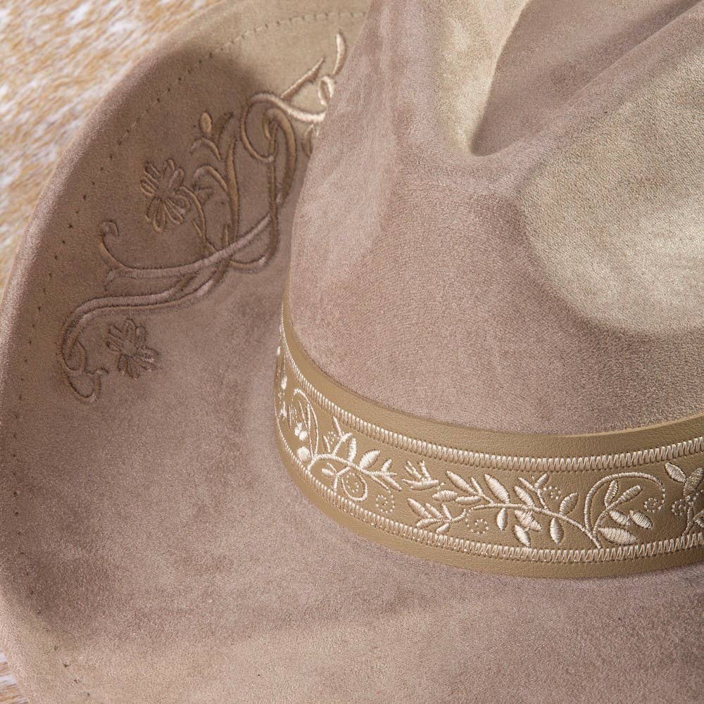 Embroidered Vines Western Cowboy Hat