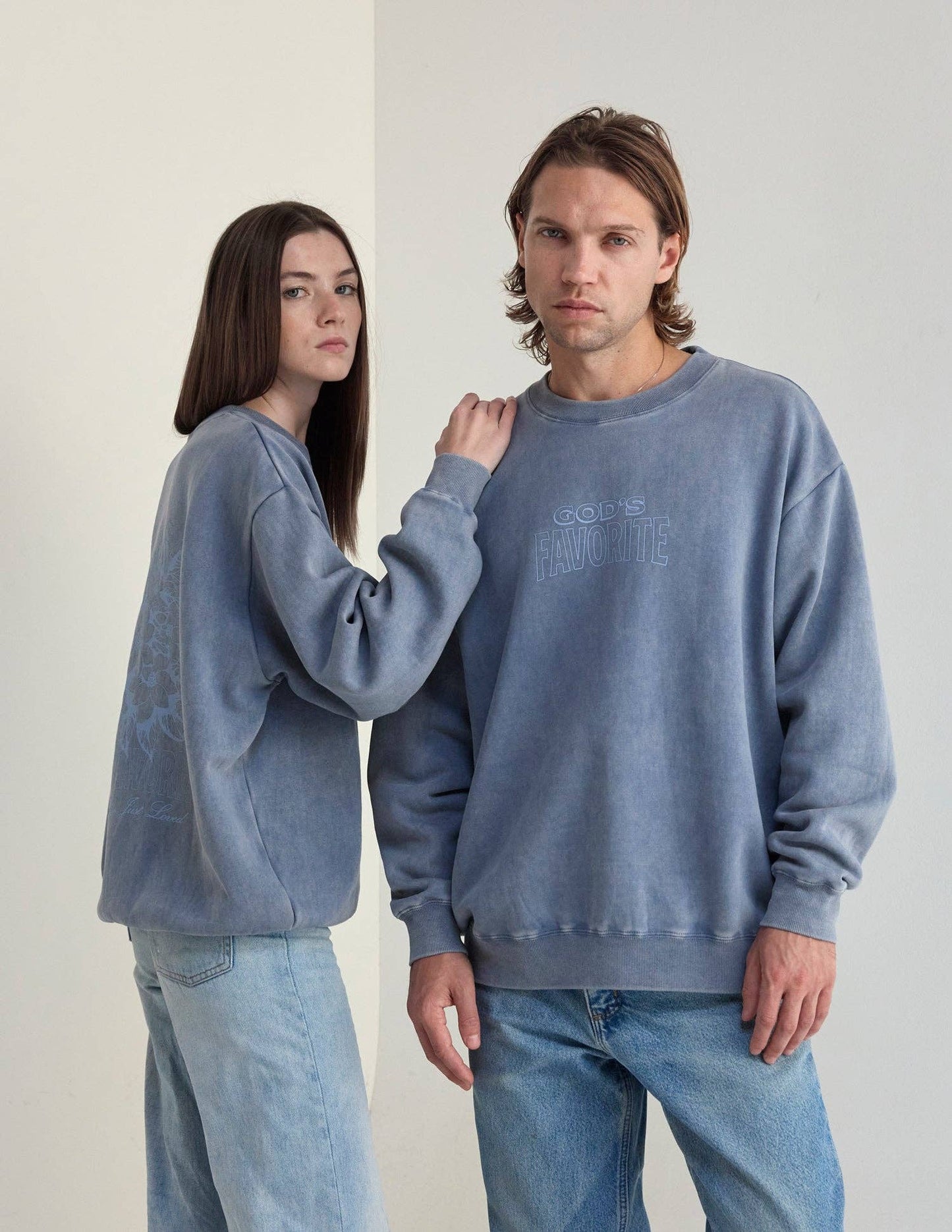 God's Favorite Crewneck - Deep Fjord