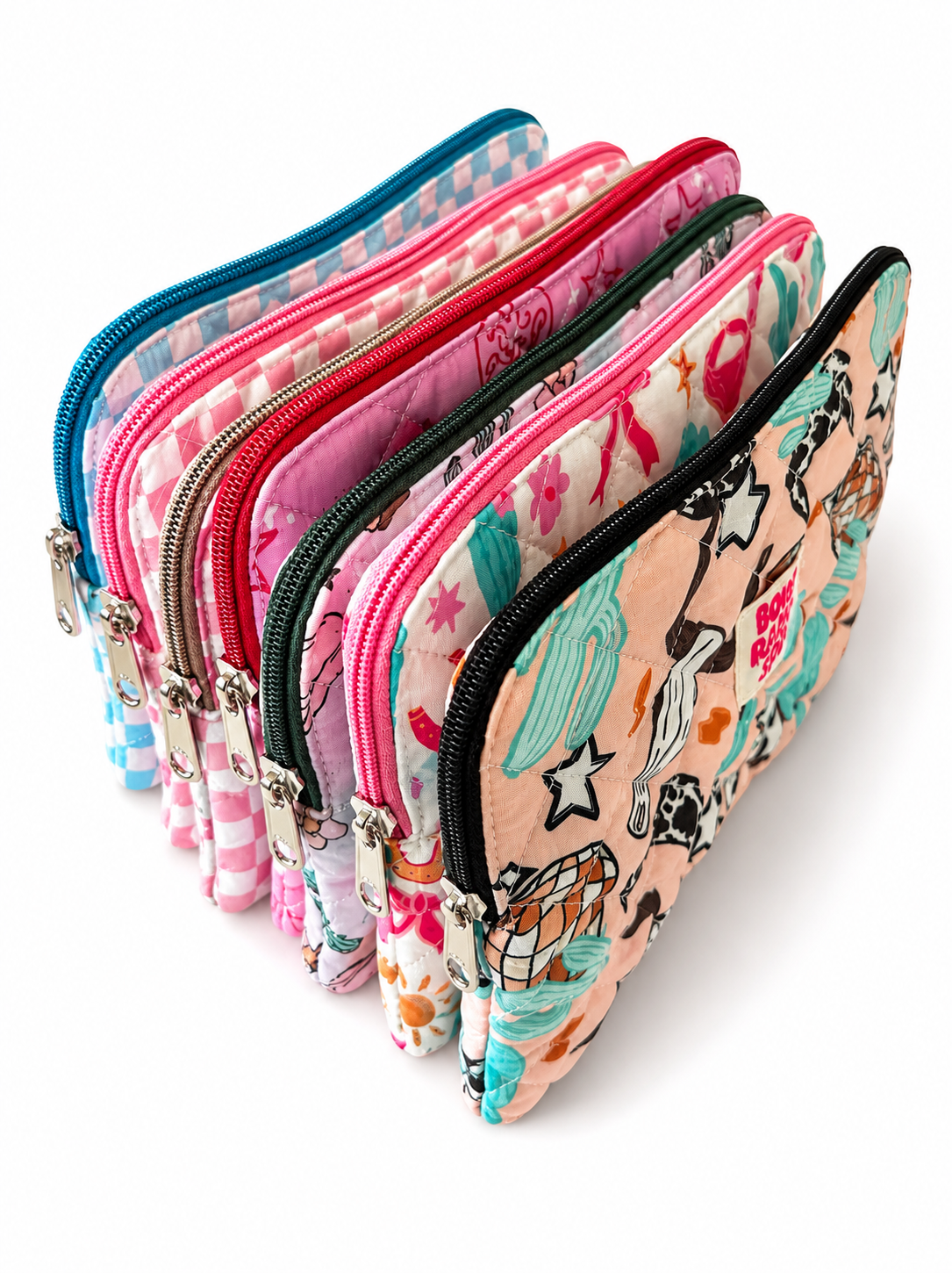 Fabric Accessory Pouch, Western Makeup Bag, Cosmetic Bag